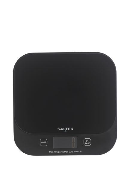 Salter Expert Waterproof Digital Kitchen Scale, 10kg, Black, Black