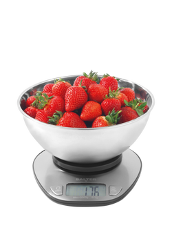 Salter Stainless Steel Bowl Kitchen Scale, 5kg - view 2, Silver