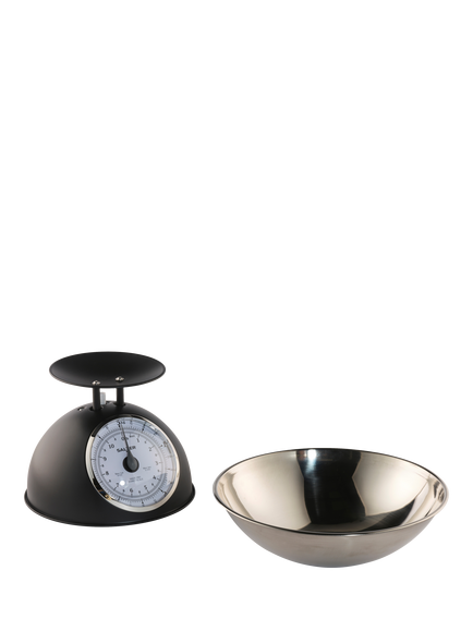 Salter Timeless Mechanical Kitchen Scale, 5kg, Black - view 2, Black