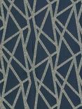 Clarke & Clarke Geomo Abstract Weave Furnishing Fabric, Taupe, Ink