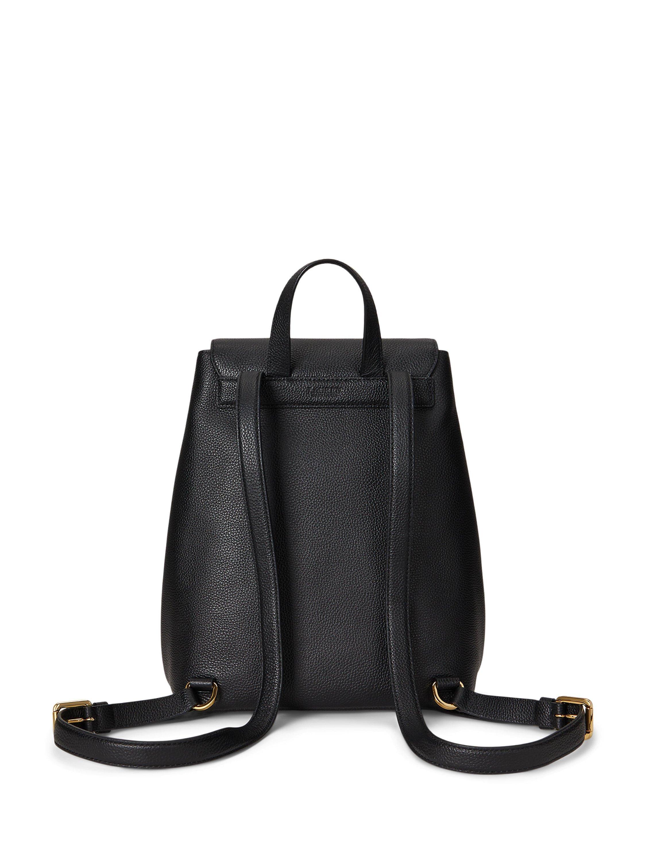Product image 2 of 5, which shows Lauren Ralph Lauren Cameryn Leather Backpack, Black