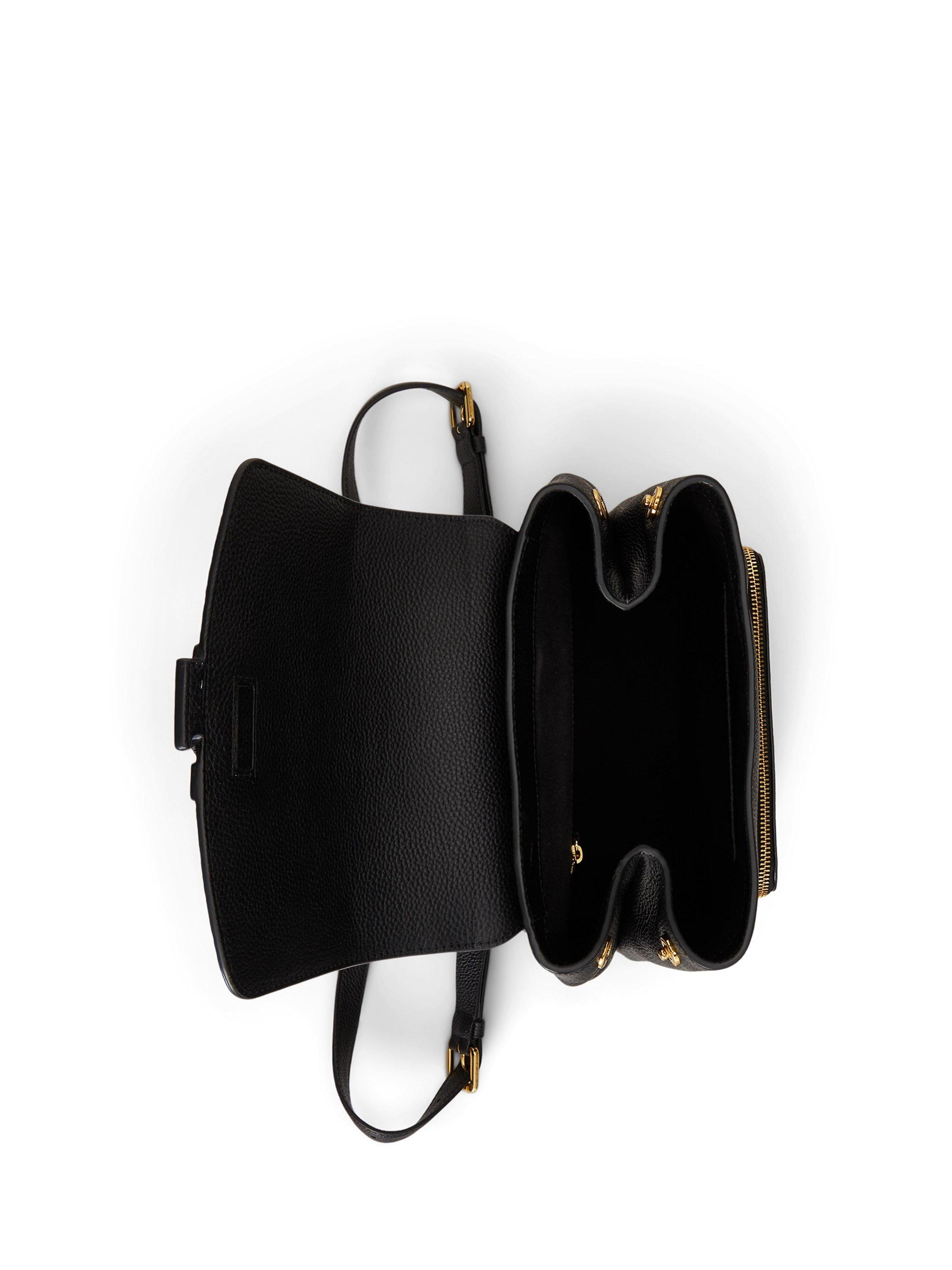 Product image 4 of 5, which shows Lauren Ralph Lauren Cameryn Leather Backpack, Black