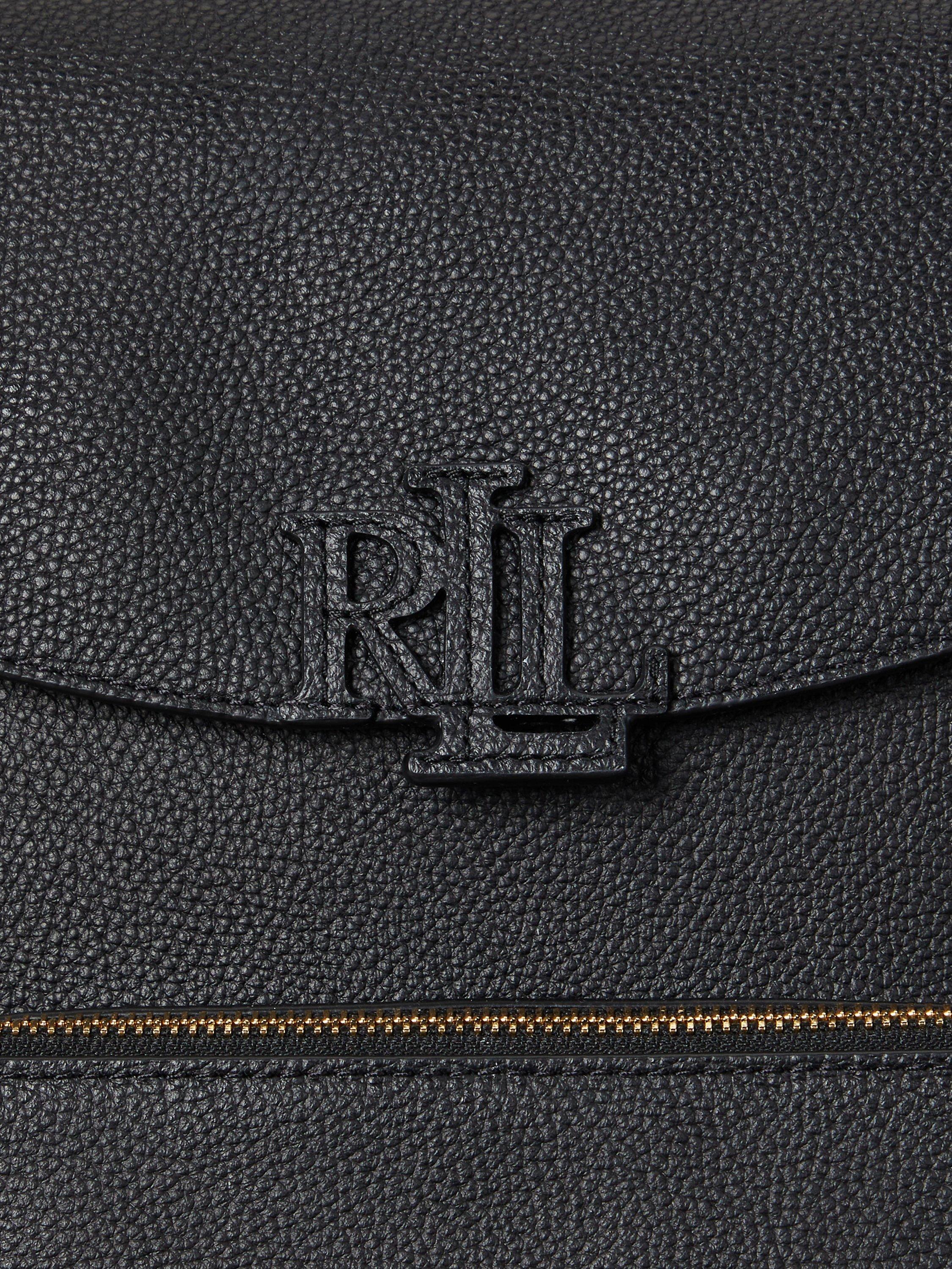 Product image 5 of 5, which shows Lauren Ralph Lauren Cameryn Leather Backpack, Black