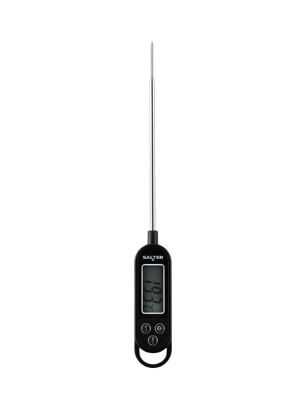 Salter Instant Read Digital Food Thermometer, Black, Black