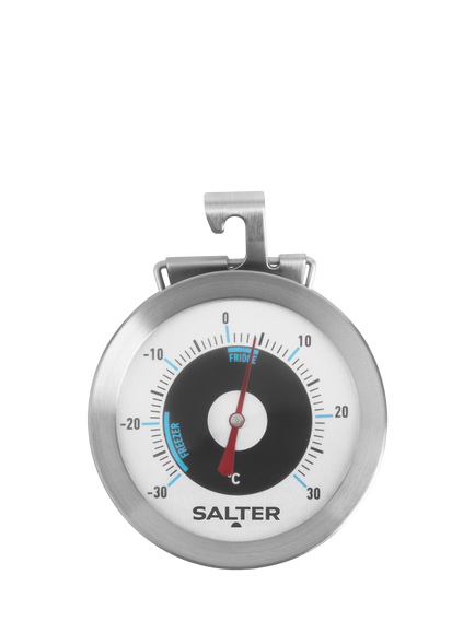 Salter Fridge & Freezer Analogue Thermometer, Silver