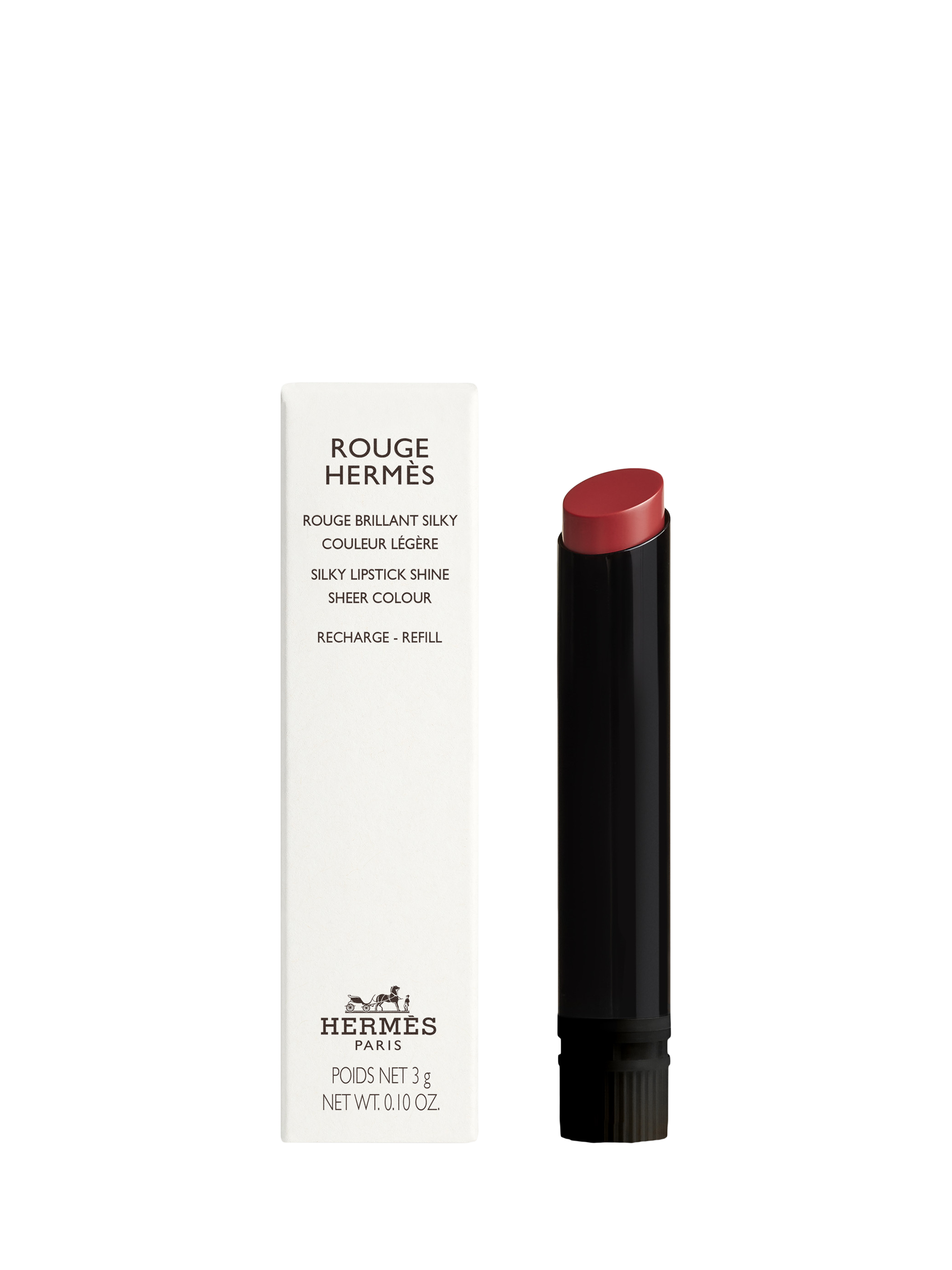 Product image 1 of 6, which shows Hermès Silky Lipstick Shine Refill, 21 Rose Epicé
