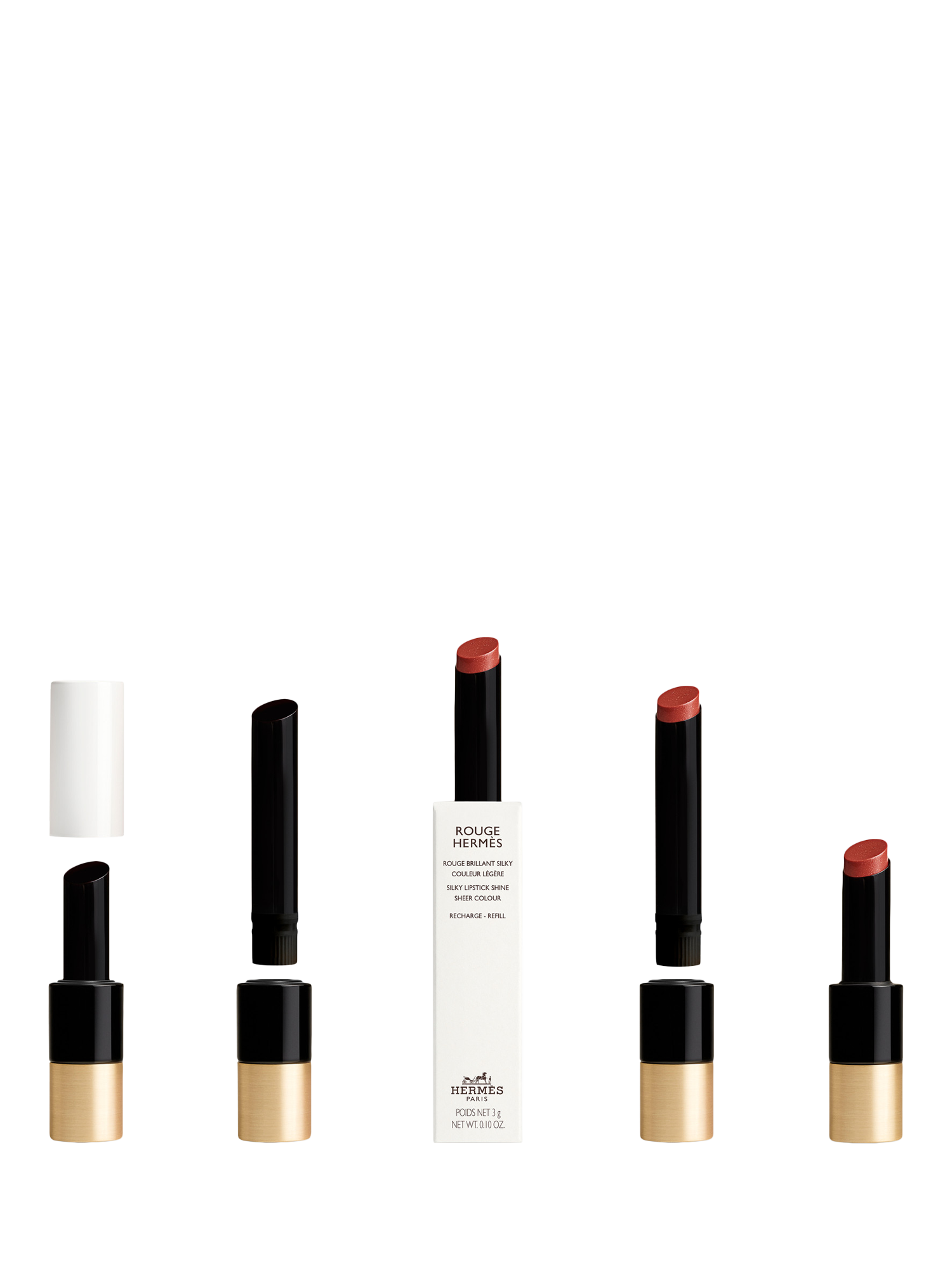 Product image 6 of 6, which shows Hermès Silky Lipstick Shine Refill, 48 Rose Boisé