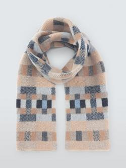 Quinton + Chadwick Brushed Wool Block Scarf - view 2, Natural/Multi