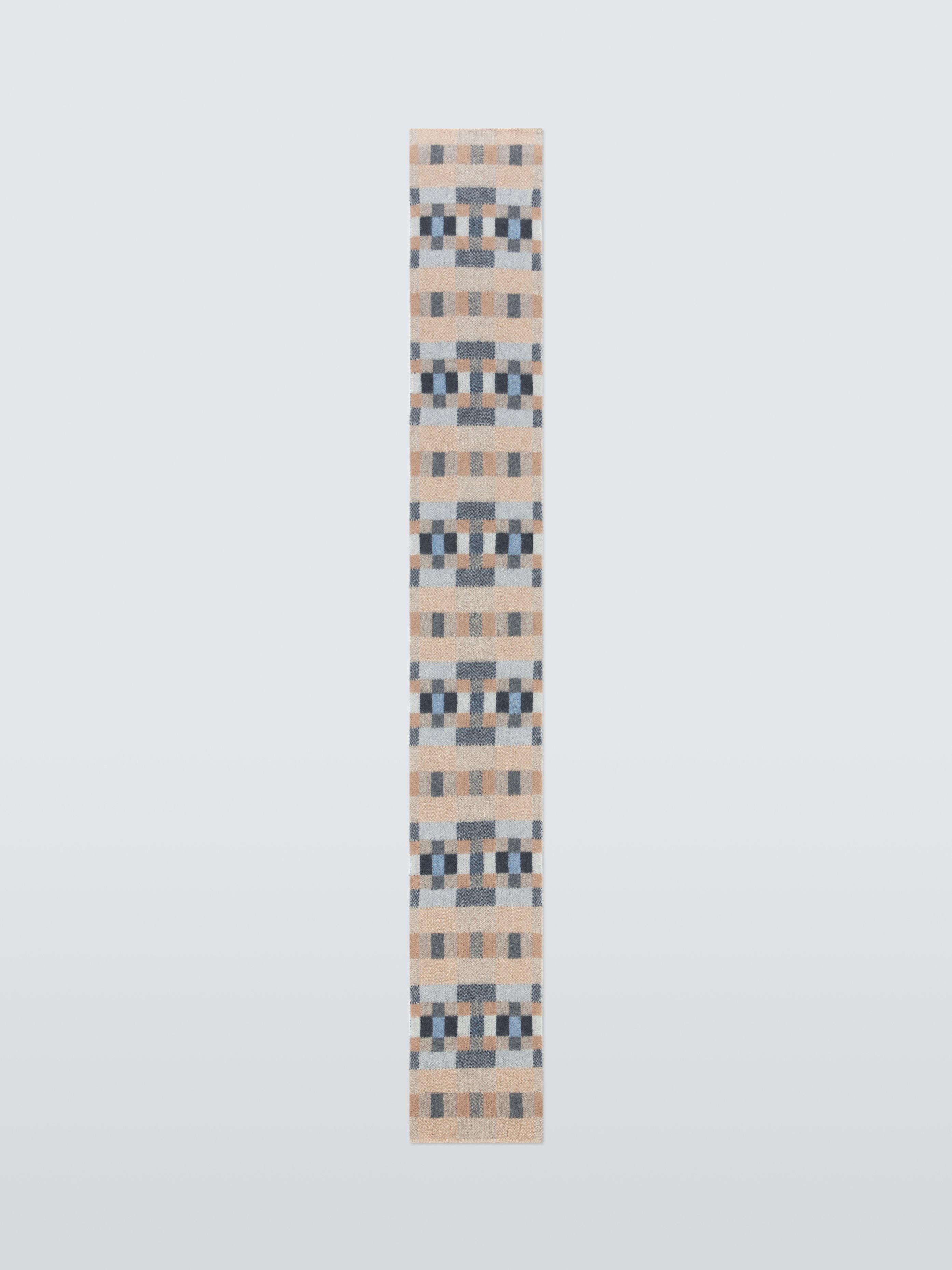 Product image 4 of 5, which shows Quinton + Chadwick Brushed Wool Block Scarf, Natural/Multi