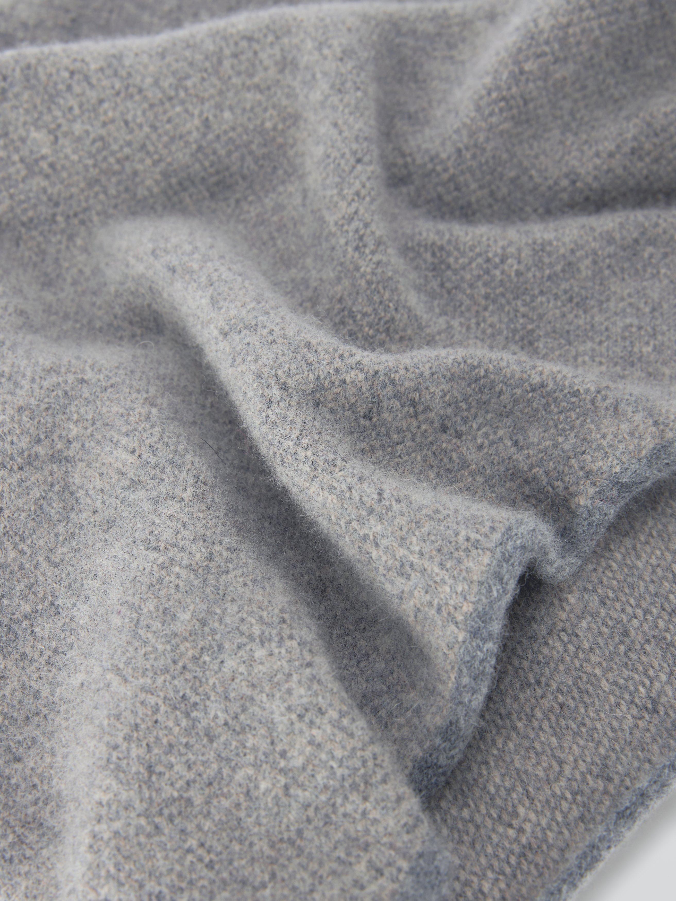 Product image 4 of 6, which shows Quinton + Chadwick Wool Triangle Scarf, Grey