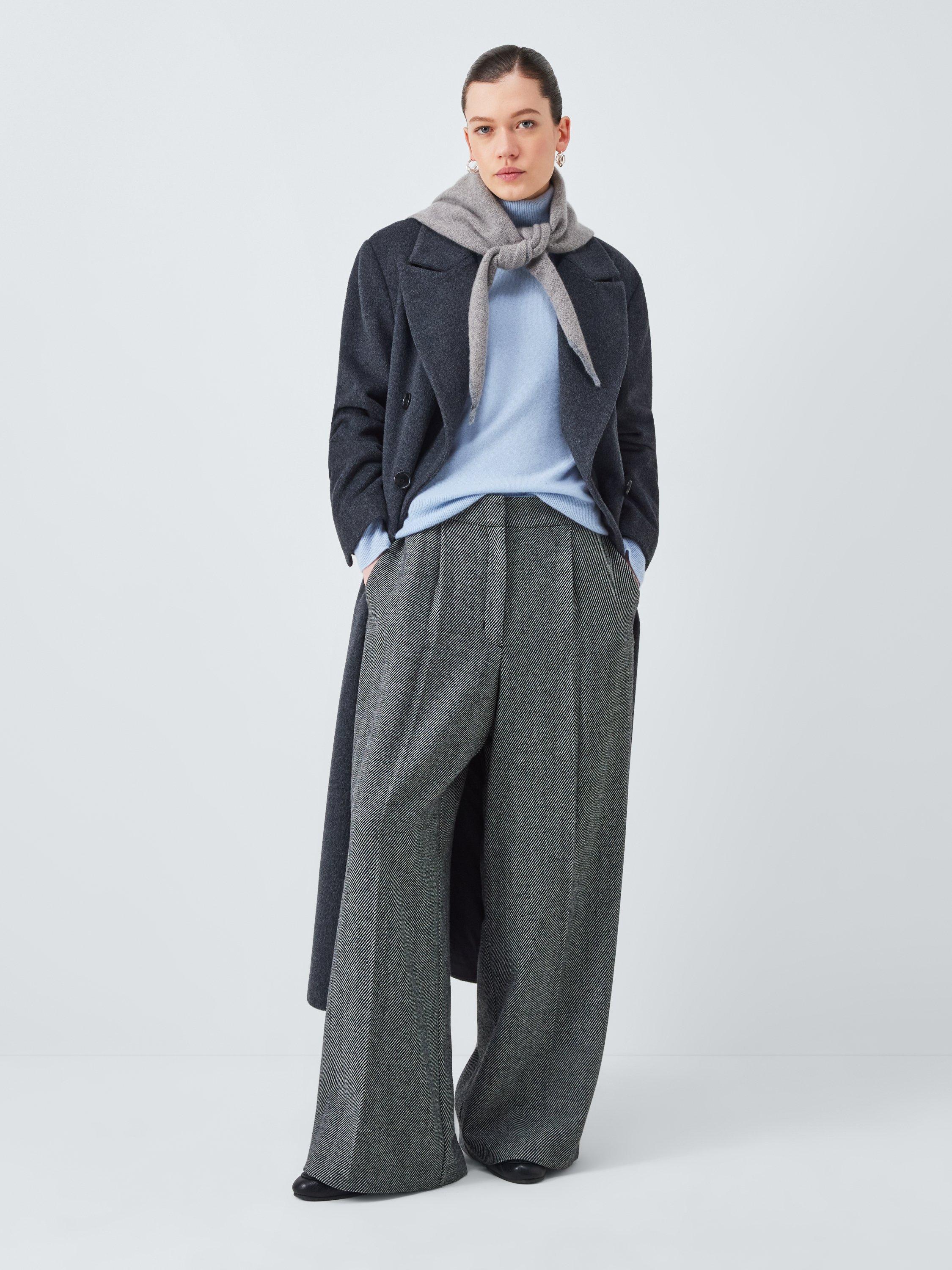 Product image 6 of 6, which shows Quinton + Chadwick Wool Triangle Scarf, Grey