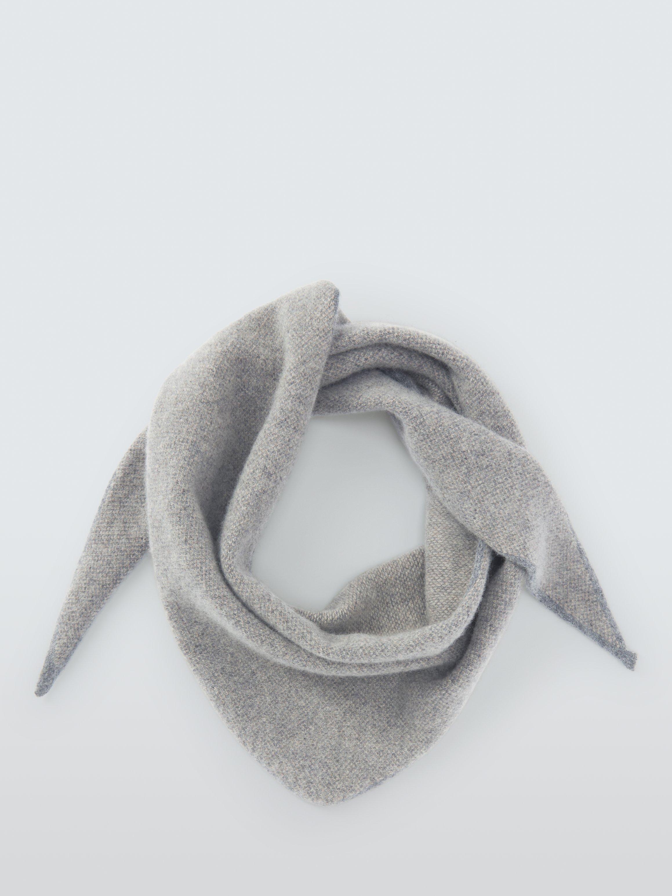 Product image 2 of 6, which shows Quinton + Chadwick Wool Triangle Scarf, Grey