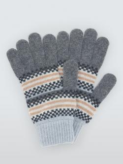 Quinton + Chadwick Block Stripe Wool Gloves, Natural/Multi