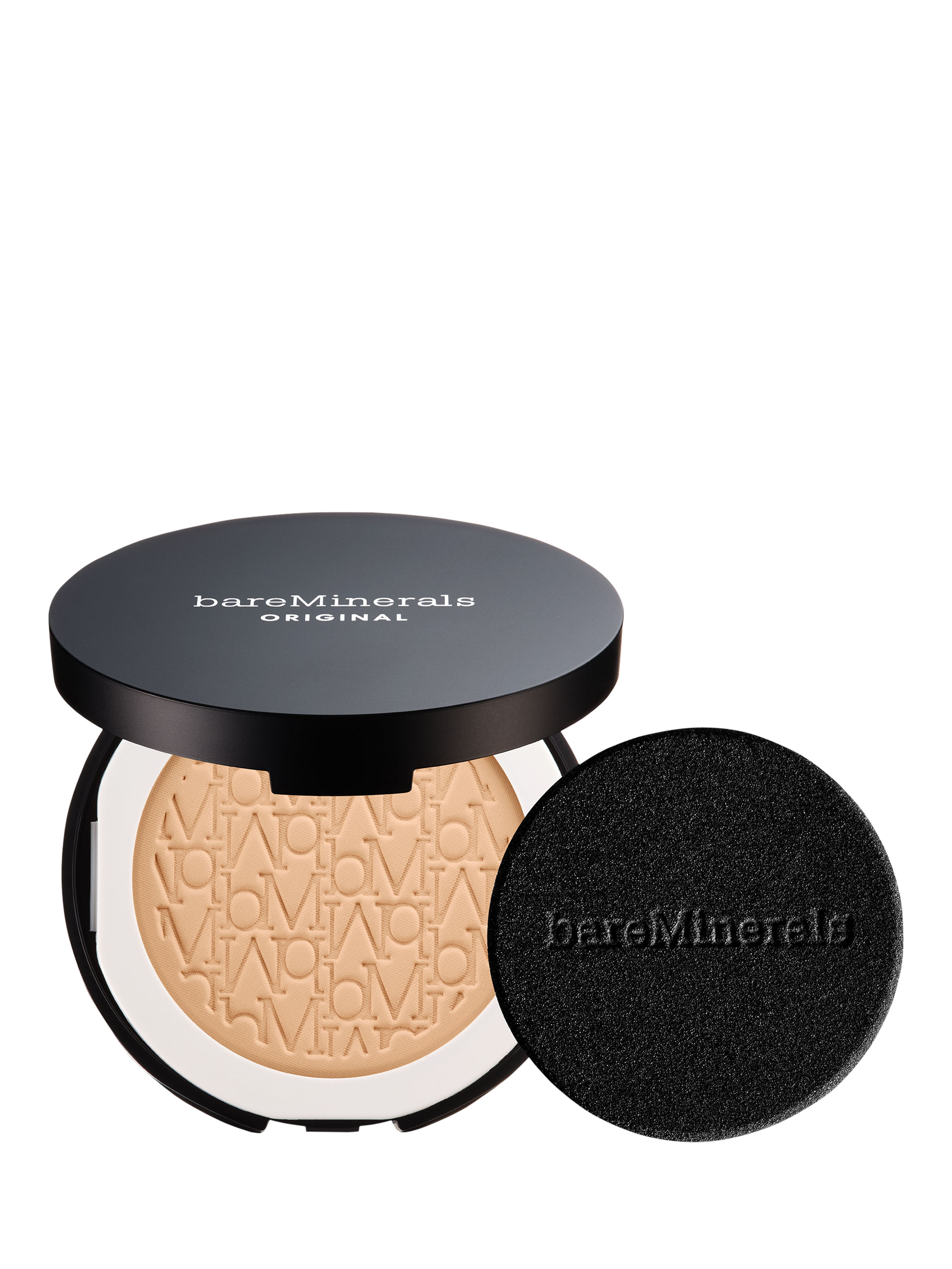 Product image 1 of 8, which shows bareMinerals ORIGINAL Pressed Powder Foundation Mineral SPF15, Golden Medium 14