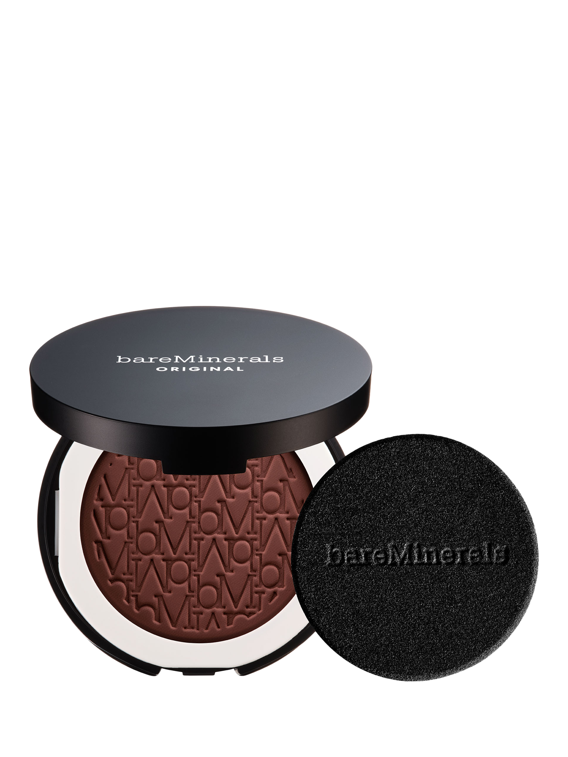 Product image 1 of 8, which shows bareMinerals ORIGINAL Pressed Powder Foundation Mineral SPF15, Deepest Deep 30