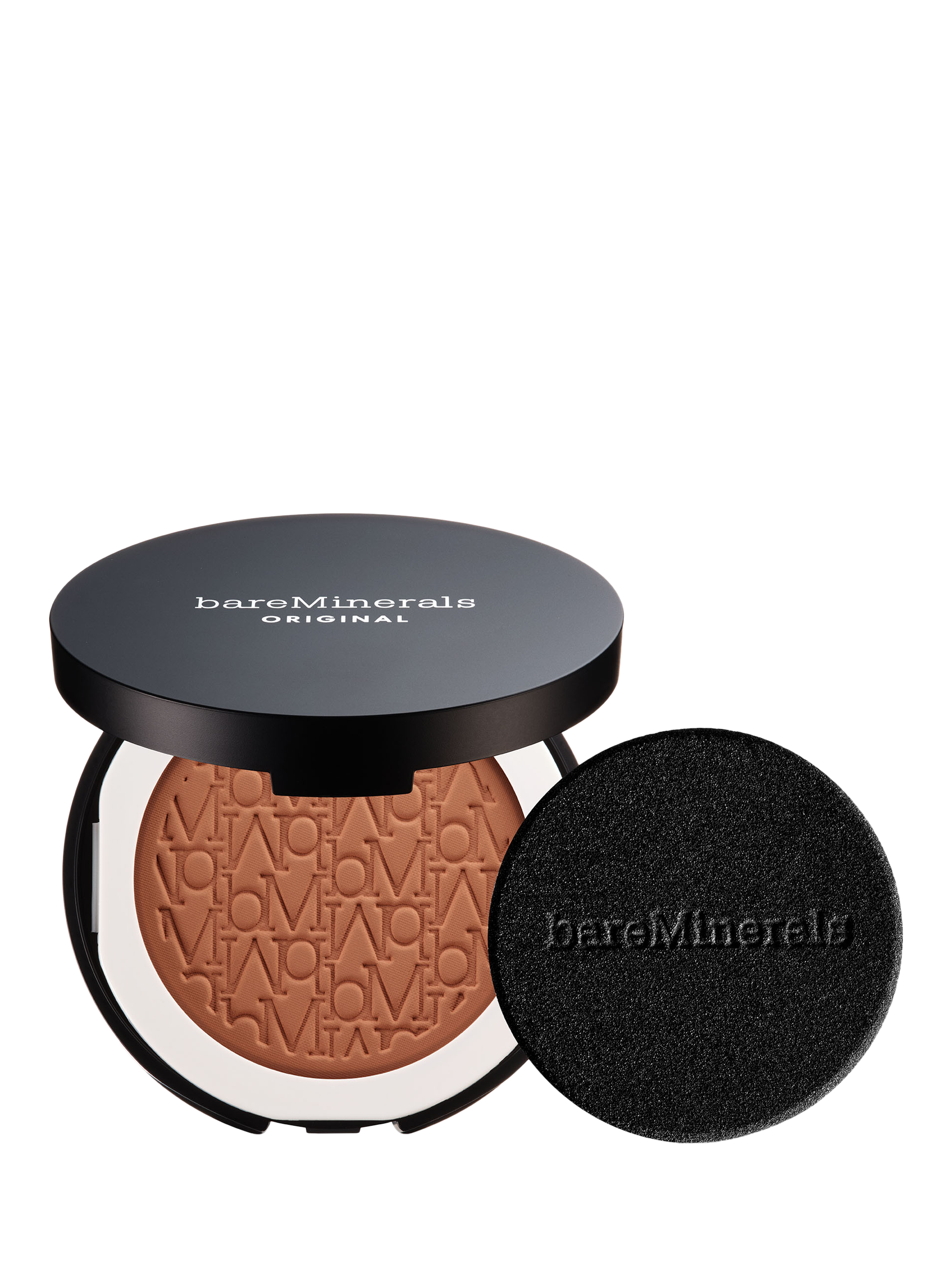 Product image 1 of 8, which shows bareMinerals ORIGINAL Pressed Powder Foundation Mineral SPF15, Golden Dark 25