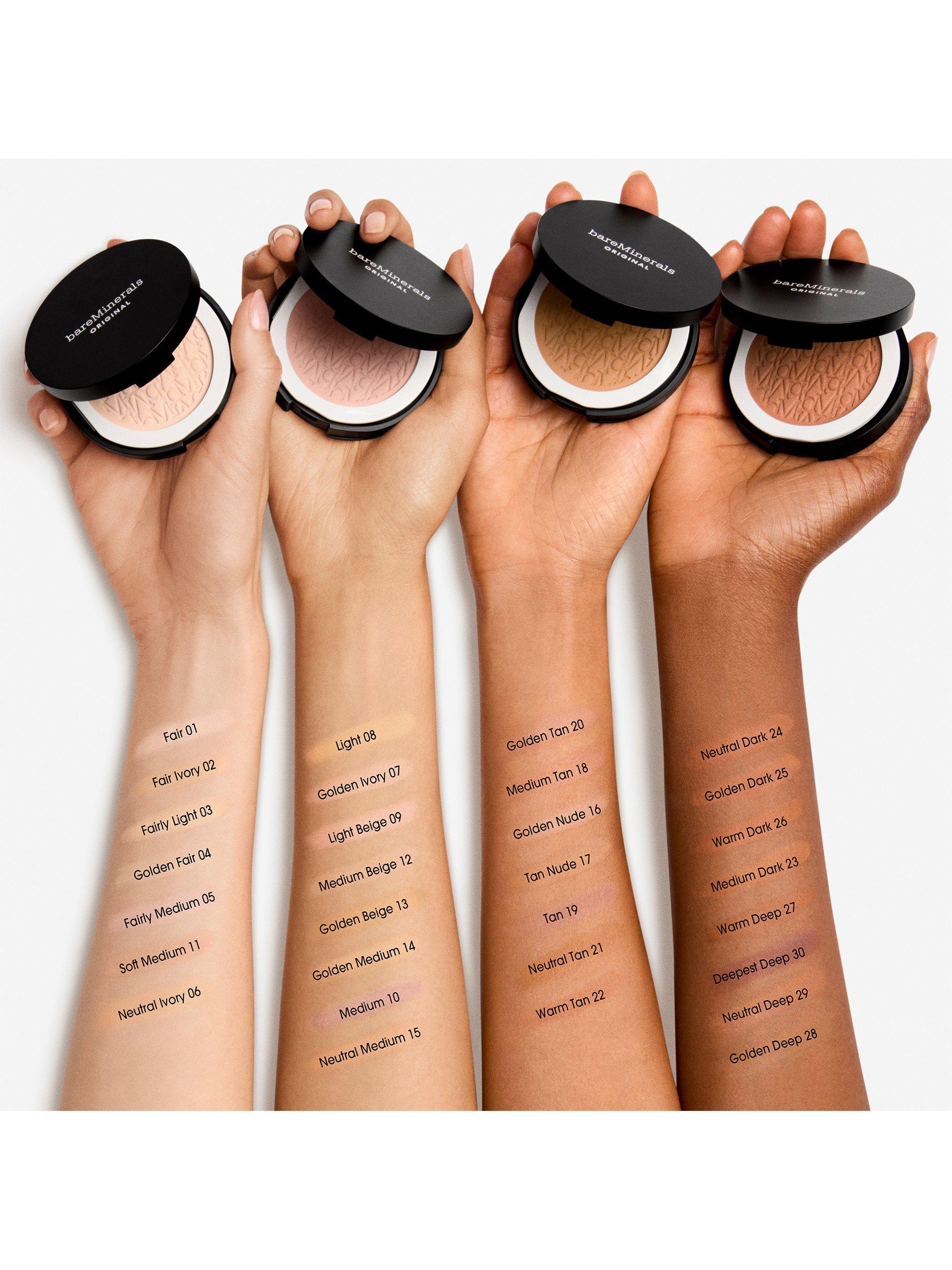 Product image 4 of 8, which shows bareMinerals ORIGINAL Pressed Powder Foundation Mineral SPF15, Golden Dark 25