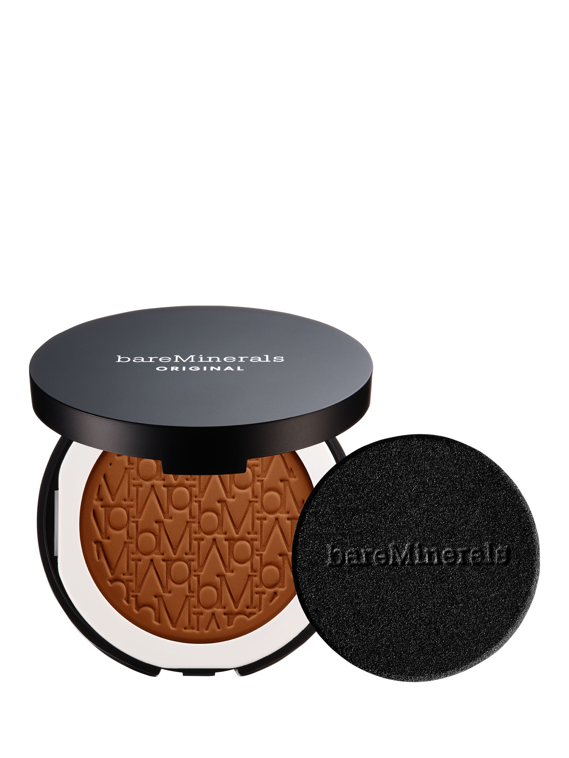 Product image 1 of 8, which shows bareMinerals ORIGINAL Pressed Powder Foundation Mineral SPF15, Warm Deep 27