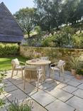 KETTLER Cora 4-Seater Round Garden Dining Table & Chairs Set, FSC-Certified (Acacia Wood), Natural