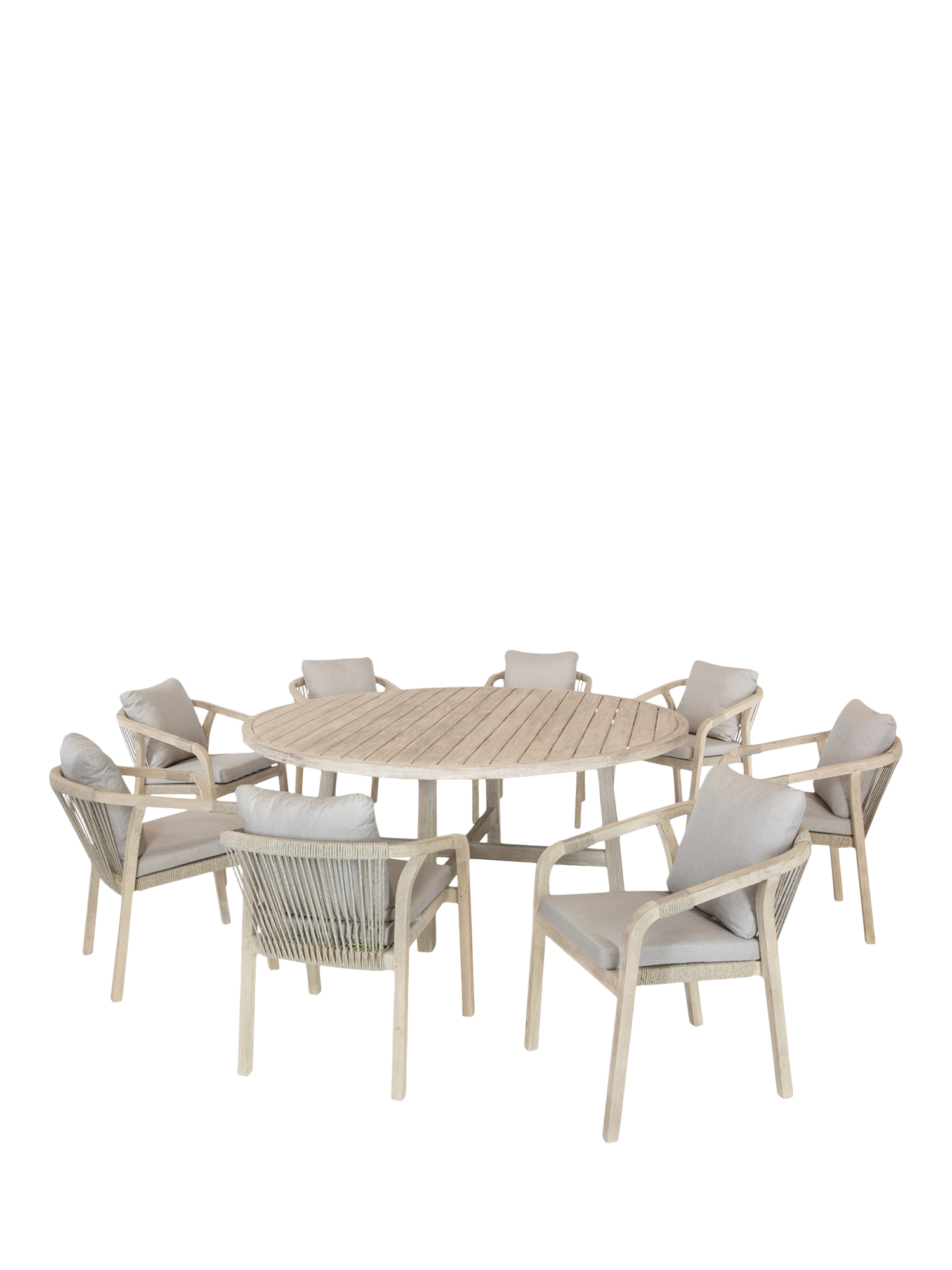KETTLER Cora 8-Seater Round Garden Dining Table Chairs Set
