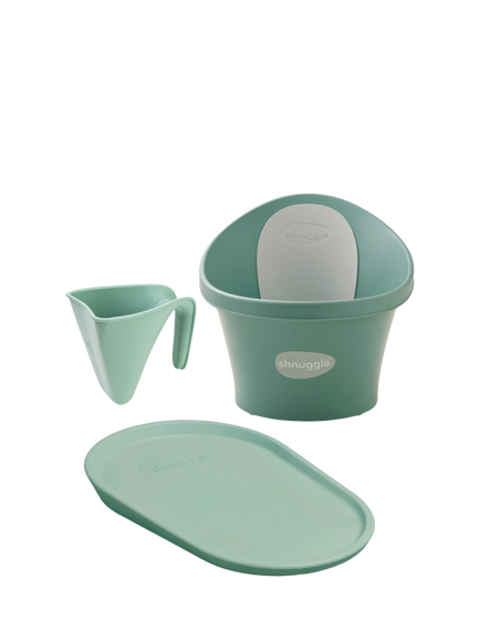 Shnuggle Baby Bath & Change Essentials Bundle, Eucalyptus, Eucalyptus