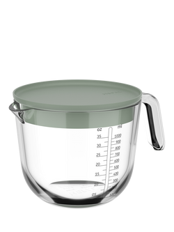 Mepal Chef It Glass Measuring Jug & Lid, 1L, Nordic Sage, Nordic Sage