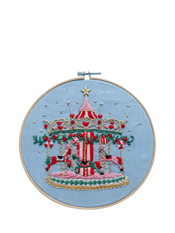 MakeBox & Co Magical Carousel Embroidery Kit, Multi