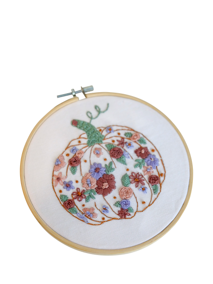 MakeBox & Co Pretty Pumpkin Embroidery Kit, Multi