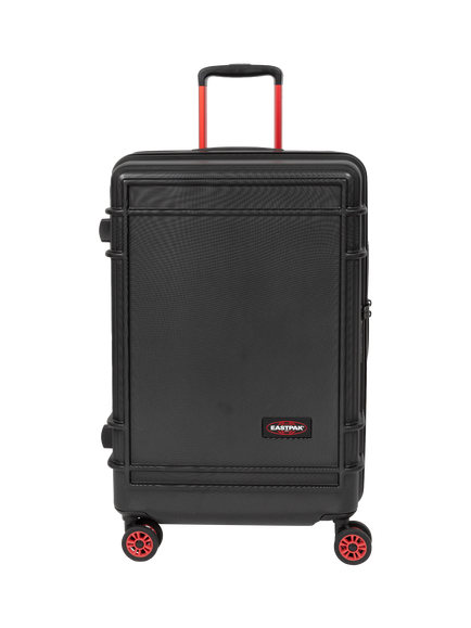 Eastpak Resist'r 4 Wheel 68.5cm Medium Suitcase, 63L, Black/Red