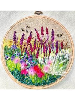 Rowandean Carnations Embroidery Kit, Multi