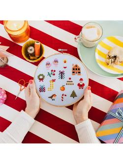 Cotton Clara 12 Days of Advent Christmas Cross Stitch Kit - view 2, Multi