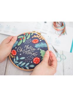 Oh Sew Bootiful Merry Christmas Embroidery Hoop Kit - view 2, Multi