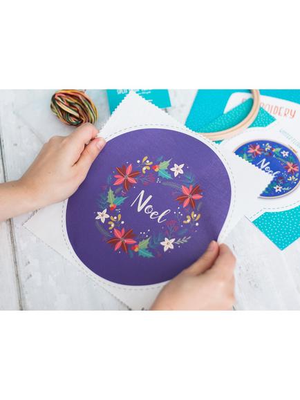 Oh Sew Bootiful Noel Christmas Wreath Embroidery Hoop Kit - view 2, Multi