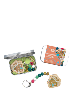 Cotton Twist Gingerbread House Beaded Keyring Kit, Multi