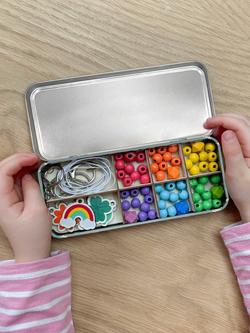 Cotton Twist Lucky Dip Beaded Keyring Kit - view 2, Multi