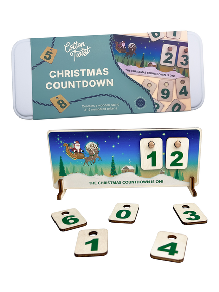 Cotton Twist Christmas Countdown Chart, Multi