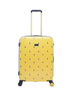 Joules Botanical Bee 4-Wheel 75.5cm Large Trolley Suitcase, 93L, Yellow, Botanical Bee