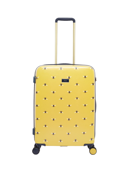 Joules Botanical Bee 4-Wheel 75.5cm Large Trolley Suitcase, 93L, Yellow, Botanical Bee