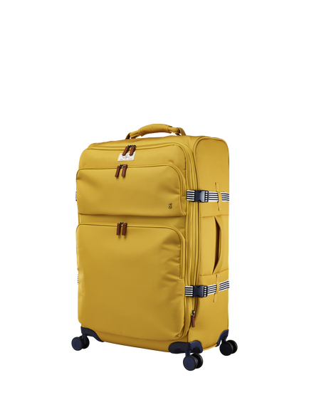Joules Coast 4-Wheel 76cm Large Suitcase, 105L, Antique Gold - view 2, Antique Gold
