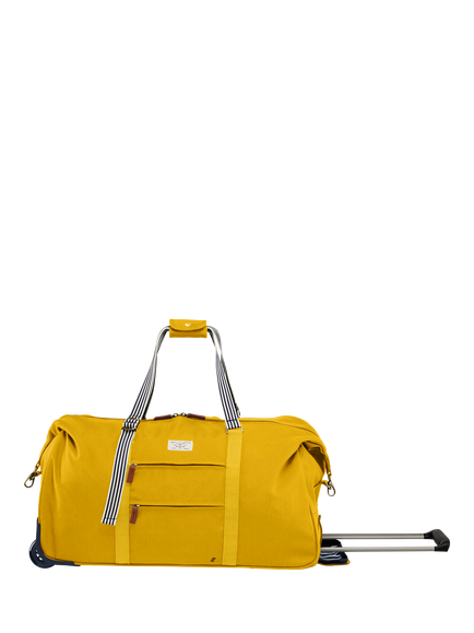 Joules Coast 2-Wheel Trolley Duffel Bag, 50L, Antique Gold