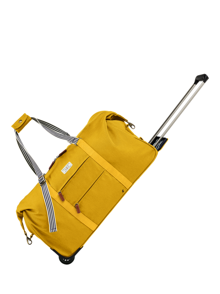 Joules Coast 2-Wheel Trolley Duffel Bag, 50L - view 2, Antique Gold