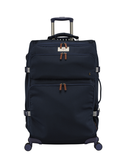 Joules Coast 4-Wheel 76cm Large Suitcase, 105L, French Navy, French Navy