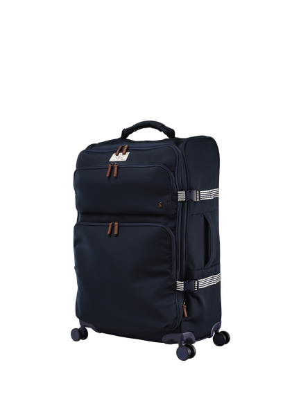Joules Coast 4-Wheel 76cm Large Suitcase, 105L, French Navy - view 2, French Navy
