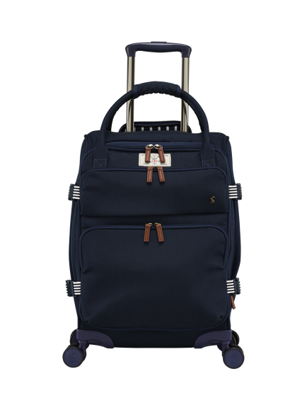 Joules Coast 4 Wheel 54cm Trolley Cabin Case, 40L, French Navy, French Navy