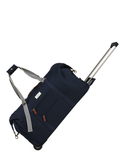 Joules Coast 2-Wheel Trolley Duffel Bag, 50L - view 2, French Navy