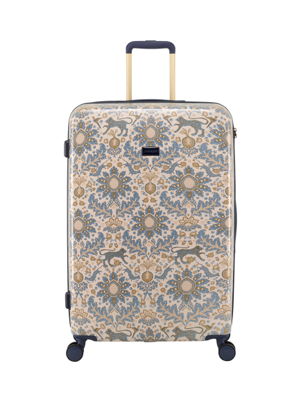 Joules Damask 4-Wheel 75cm Hard Sided Large Trolley Suitcase, 93L, Damask