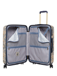 Joules Damask 4-Wheel 66cm Hard Sided Medium Trolley Suitcase, 64L