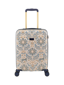 Joules Damask 4-Wheel 53cm Hard Sided Trolley Cabin Case, 31L, Damask
