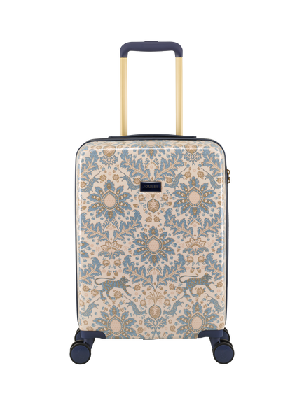 Joules Damask 4-Wheel 53cm Hard Sided Trolley Cabin Case, 31L, Damask