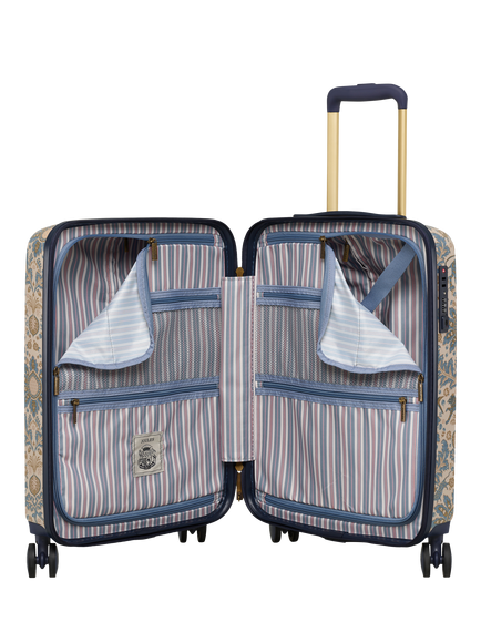 Joules Damask 4-Wheel 53cm Hard Sided Trolley Cabin Case, 31L - view 2, Damask